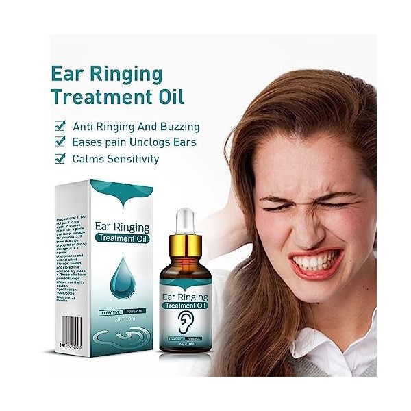 Gouttes Doreille Acouphènes,Soulagement des Acouphènes,Soulage les Douleurs Auditives,Acouphènesaide,Améliorer Linconfort d