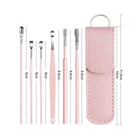 Zynewa 3 pcs Ensemble dOutils pour le Nettoyage des Oreilles, Écouvillon à Cérumen, Kit de Nettoyage des Cérumen avec Cuillè