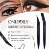 Onlyoily Eyeliner Liquide, Waterproof, Tenue 24H - Noir intense, Sans Transfert et Longue Tenue, Teinte Noir