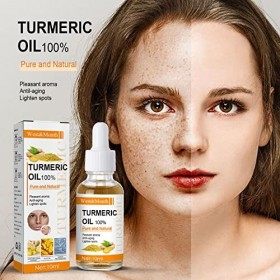 10 ml dhuile essentielle de curcuma, huile de visage de curcuma bio, 100 naturelle et pure, huile de curcuma pour hydrater, 