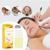 Lot de 25 Bougies d’Oreilles, Naturelles Bougie Oreille en Cire Dabeille pour le Nettoyage, Kit de Bougies Auriculaires avec