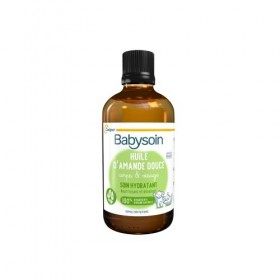 BABYSOIN - Huile damande douce - Soin hydratant - Corps et visage - Sans parfum - Fabriqué en France - 100 ml