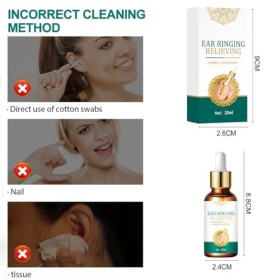 Gouttes Auriculaires pour Acouphènes,20 Ml Gouttes Auriculaires,Gouttes De Soulagement Des Acouphènes,Gouttes à Base De Plant