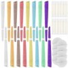 16pcs Kit dÉlimination du Cérumen, Bougies Auriculaires Bougies Nettoyage Oreille avec 20 Cotons-Tiges en bois et 8 Disques 