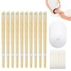EBHO Bougies Auriculaires,pour Le Nettoyage du Cérumen,Bougie Oreille Nettoyante,10 Pièces,avec 5 Disques De Protection