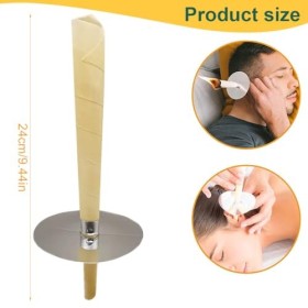 EBHO Bougies Auriculaires,pour Le Nettoyage du Cérumen,Bougie Oreille Nettoyante,10 Pièces,avec 5 Disques De Protection