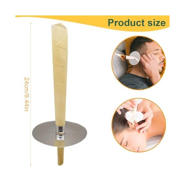EBHO Bougies Auriculaires,pour Le Nettoyage du Cérumen,Bougie Oreille Nettoyante,10 Pièces,avec 5 Disques De Protection