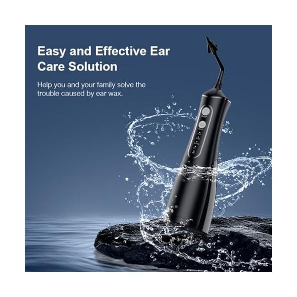 Élimination du Cérumen, Nettoyeur de Cérumen électrique, Outil Délimination du Cérumen Sûr et Efficace avec 4 Modes de Press