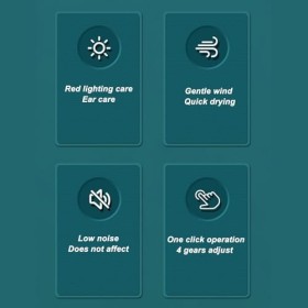 Sèche-oreilles Rechargeable à Air Chaud, Dissolvant Deau pour la Natation, la Douche, les Sports Nautiques, le Surf, la Plon