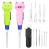 Nettoyeur Doreille, Kit Nettoyage Oreille, 6 Pièces Curette Oreille Enfant, Ear Curette LED, Cure Oreilles Nettoyeur, Cuillè