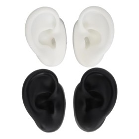 2 Paires de Modèles Doreille en Silicone, Modèle Souple et Flexible Gauche et Droit, Pratique de Faux Perçage Doreille pour