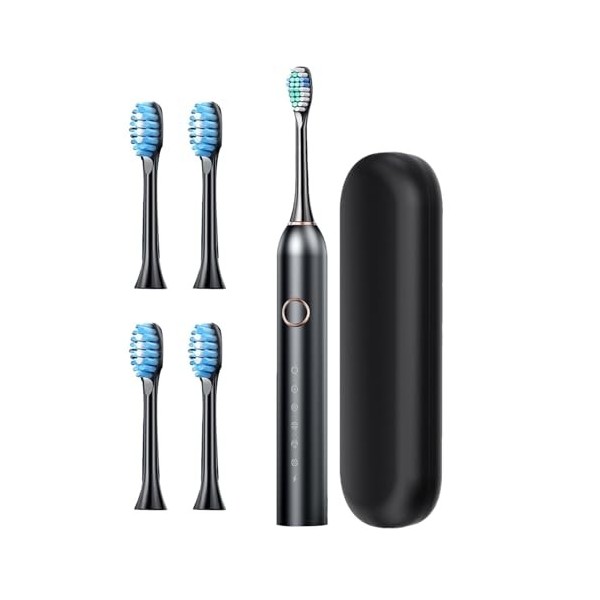 Brosse à dents électrique, brosse à dents rechargeable pour avec étui, brosse à dents rechargeable durable, nettoyage en prof