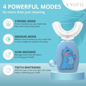 V-WHITE Brosse à dents électrique pour enfants – Brosse à dents ultrasonique en forme de U pour le blanchiment des dents – Ne