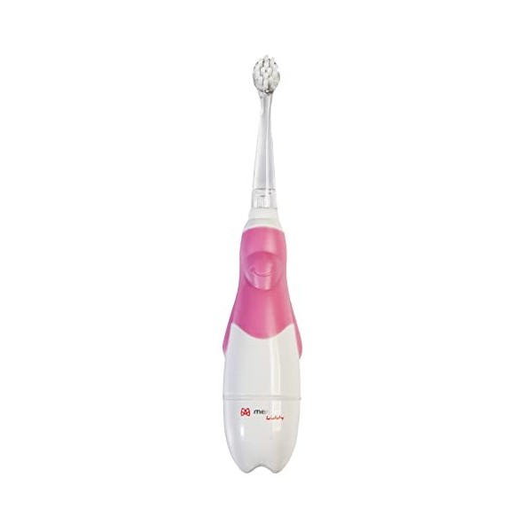 Meriden Kiddy Brosse à dents sonique pour enfants de 1 à 4 ans en forme de pingouin rose 