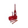 CyP Brands-Atlético de Madrid Brosse à dents, toilettes, hygiène buccale, brosse vibrante, fonctionne à piles, couleur rouge,