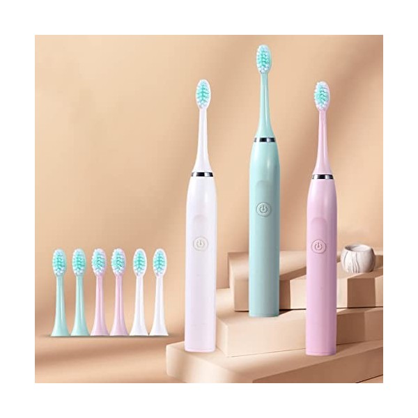 Brosse à dents électrique avec brosse à dents pour une tête propre et plus saine pour les voyages et les voyages