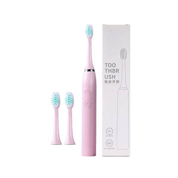 Brosse à dents électrique avec brosse à dents pour une tête propre et plus saine pour les voyages et les voyages