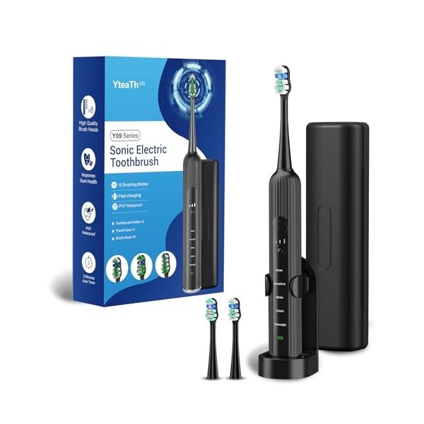 Brosse À Dent Électrique Sonique Pour Adultes Et Enfants - Brosse À Dents Sonique Avec 2 TêTes De Brosse À Dents De Remplacem
