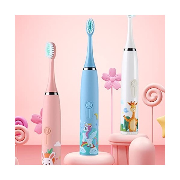 Brosse à dents électrique pour enfants à feuilles caduques 4 modes