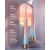AJELU Brosse à dents électrique sonique rechargeable rose et bleu dégradé pour adultes, 5 modes avec minuterie intelligente, 
