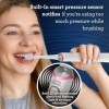 GuruNanda Brosse à dents électrique sonique avec capteur de pression – Brosse à dents rechargeable avec 5 modes, fonction mém