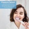 BarberBoss Brosse à dents électrique sonique, brosse à dents pour adultes avec 5 modes, 3 têtes de rechange, capteur de press
