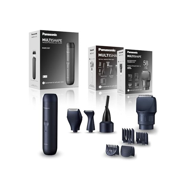 Panasonic MULTISHAPE ER-CBL1, ER-CDT1 & ER-CTW1 Ensemble, Unité principale de système MULTISHAPE, Ensemble Têtes de Rasage/To