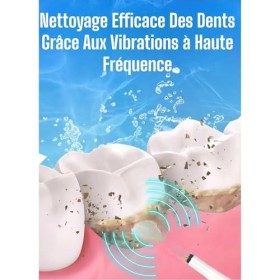 Détartrage Ultrasonique - Brosse à Dents Électrique 5 Modes : Giratoire contre Tartre et Plaque - Pack Premium avec 3 Têtes +