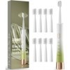 Brosse à dents électrique sonique pour adultes, 8 têtes de brosse de rechange, brosse à dents électrique rechargeable avec mi