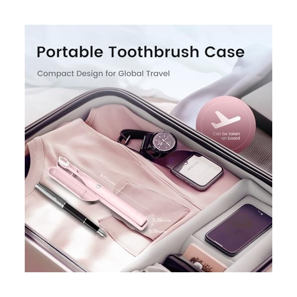 MOPIKO Sonic Brosse à dents électrique rose, USB 