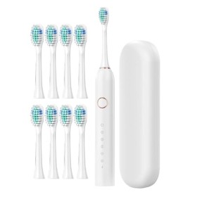 Brosse à dents électrique, brosse à dents rechargeable pour avec étui, brosse à dents rechargeable durable, nettoyage en prof