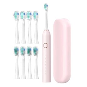 Brosse à dents électrique, brosse à dents rechargeable pour avec étui, brosse à dents rechargeable durable, nettoyage en prof