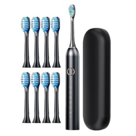 Brosse à dents électrique, brosse à dents rechargeable pour avec étui, brosse à dents rechargeable durable, nettoyage en prof
