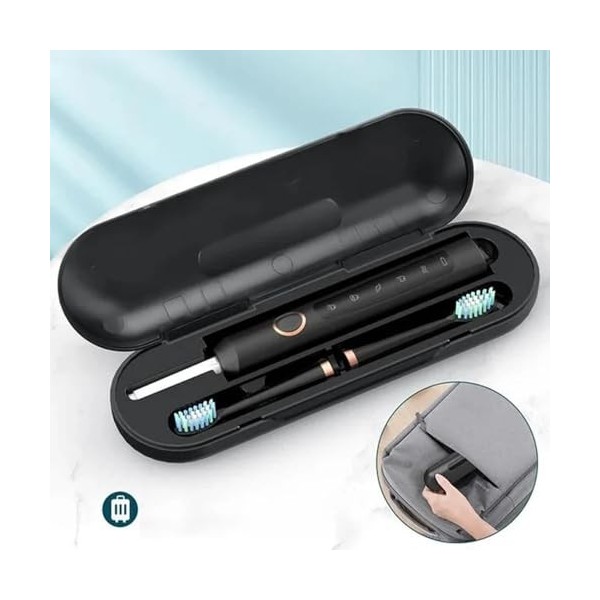 Brosse à dents électrique, brosse à dents rechargeable pour avec étui, brosse à dents rechargeable durable, nettoyage en prof