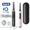 Oral-B iO5 Lot de 2 brosses à dents électriques pour adultes, cadeaux pour femme/homme, 2 poignées, 2 têtes de brosse à dents