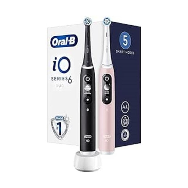 Electric Toothbrush iO6 Series Duo Pack Black/Pink Sand Extra Handle 2 pcs