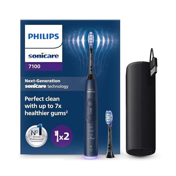 Philips Sonicare 7100 - Brosse à dents électrique sonique avec application, 4 modes de brossage et 3 niveaux dintensité, Ale