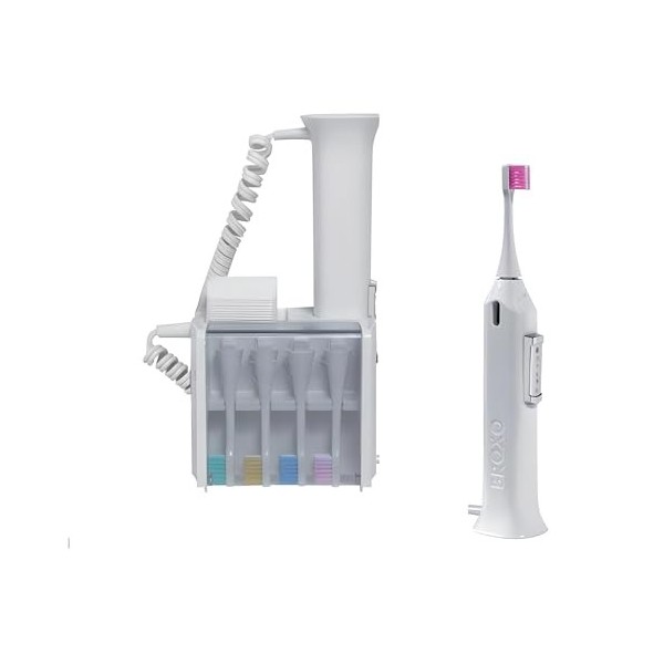 Broxo Orabrush brosse à dents-gencives mécanique oscillation verticale et sonique à cavitation hydrodynamique + le protèg
