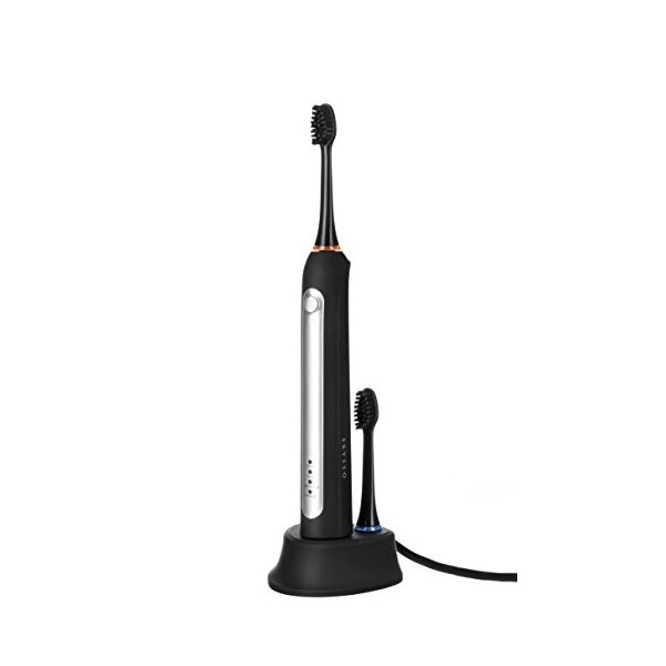 SEYSSO Professional Sonic Toothbrush • Brosse à dents rechargeable • Noir • 96 000 vibrations soniques par minute • Étui de v