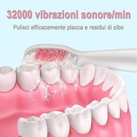 Holoras Brosse à dents électrique pour enfants avec minuteur, brosse à dents pour bébé et enfant avec 4 têtes de rechange pou