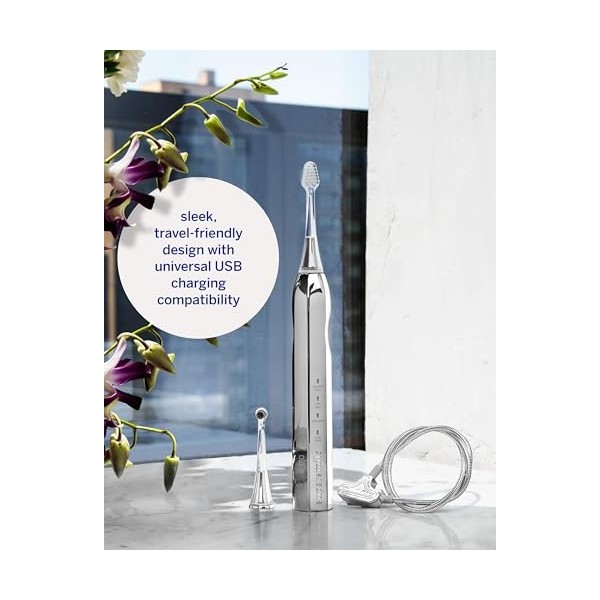 Supersmile Zina45 Deluxe Sonic Pulse Brosse à dents électrique Argenté