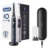 Oral-B iO 9 Duopack Brosse à Dents Électrique Rechargeable avec 2 Manches Intelligence Artificielle, Noir et Rose Quartz, 2 B