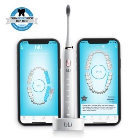 Blu Smart Brosse à dents électrique sans fil avec application, pour adultes et hommes 40 000 coups de brosse par minute, minu
