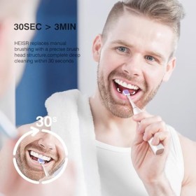 HEISR Brosse à dents électrique enveloppante à 3 côtés