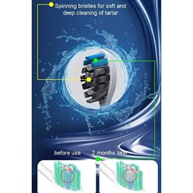 NCRD Brosses à Dents électriques brosses à Dents avec 5 Modes 4 Heures Support de Charge 30 Jours Utiliser imperméable Ipx7 B