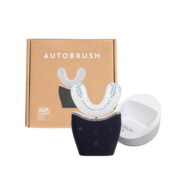 autobrush Brosse à dents électrique en forme de U pour adultes, Sonic Pro avec poils uniques en nylon à 360°, 3 modes de nett