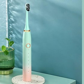 Brosse à Dent Électrique, Brosse à Dents Électrique avec 5 Têtes de Brossage 5 Modes Brosse à Dents Rechargeable par USB pour