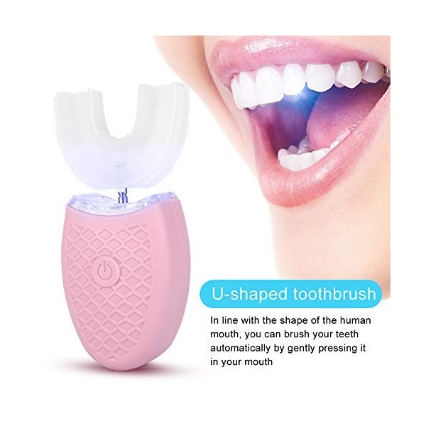 Brosse à dents électrique sonique en forme de U pour adultes, nettoyage automatique des dents bucco-dentaires, instrument de 