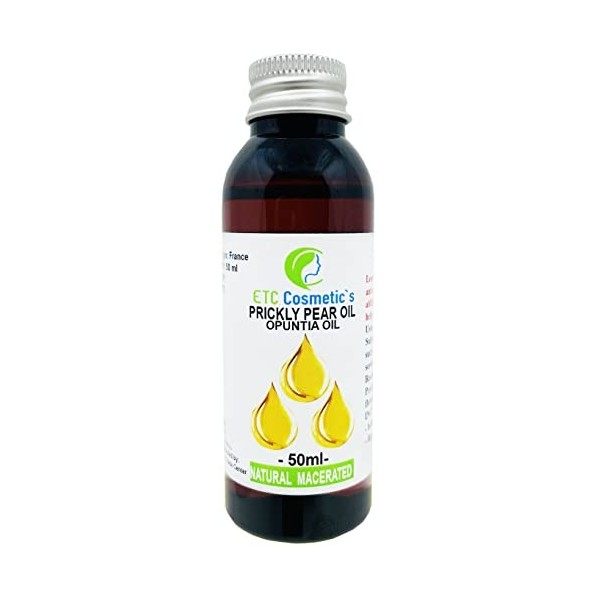 Huile de figue de barbarie huile dOpuntia - 50 ml - Anti-âge, réparatrice, nourrissante, hydratante, 100% naturelle