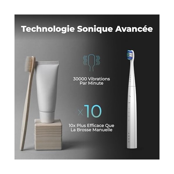 AENO Brosse à dents électrique sonic Blanc Lait, DB8 